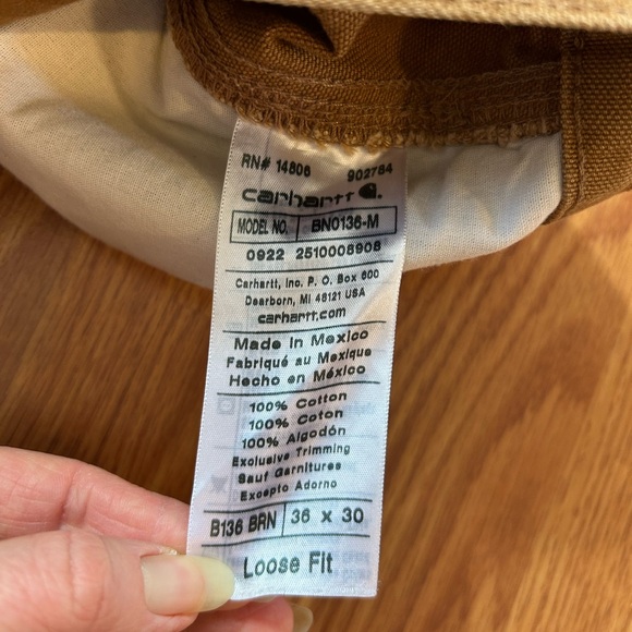 Men's Carhartt Brown Loose Fit Firm Duck Double-Front Utility Work Pant size 36 - Picture 12 of 16